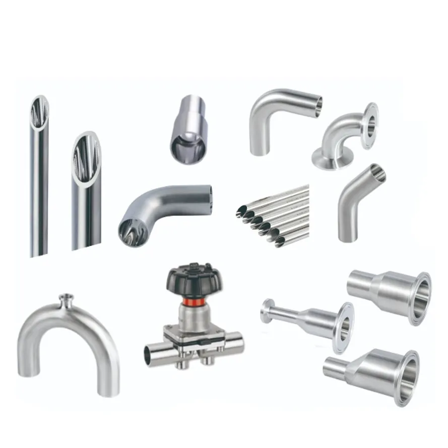 pharmaceuticals food chemicals hygienic materials biopharma industrial fluid system parts BPE certified 3A fitting DIN ISO GB fittings rotor pump shearing pumps butterfly valves seat valves